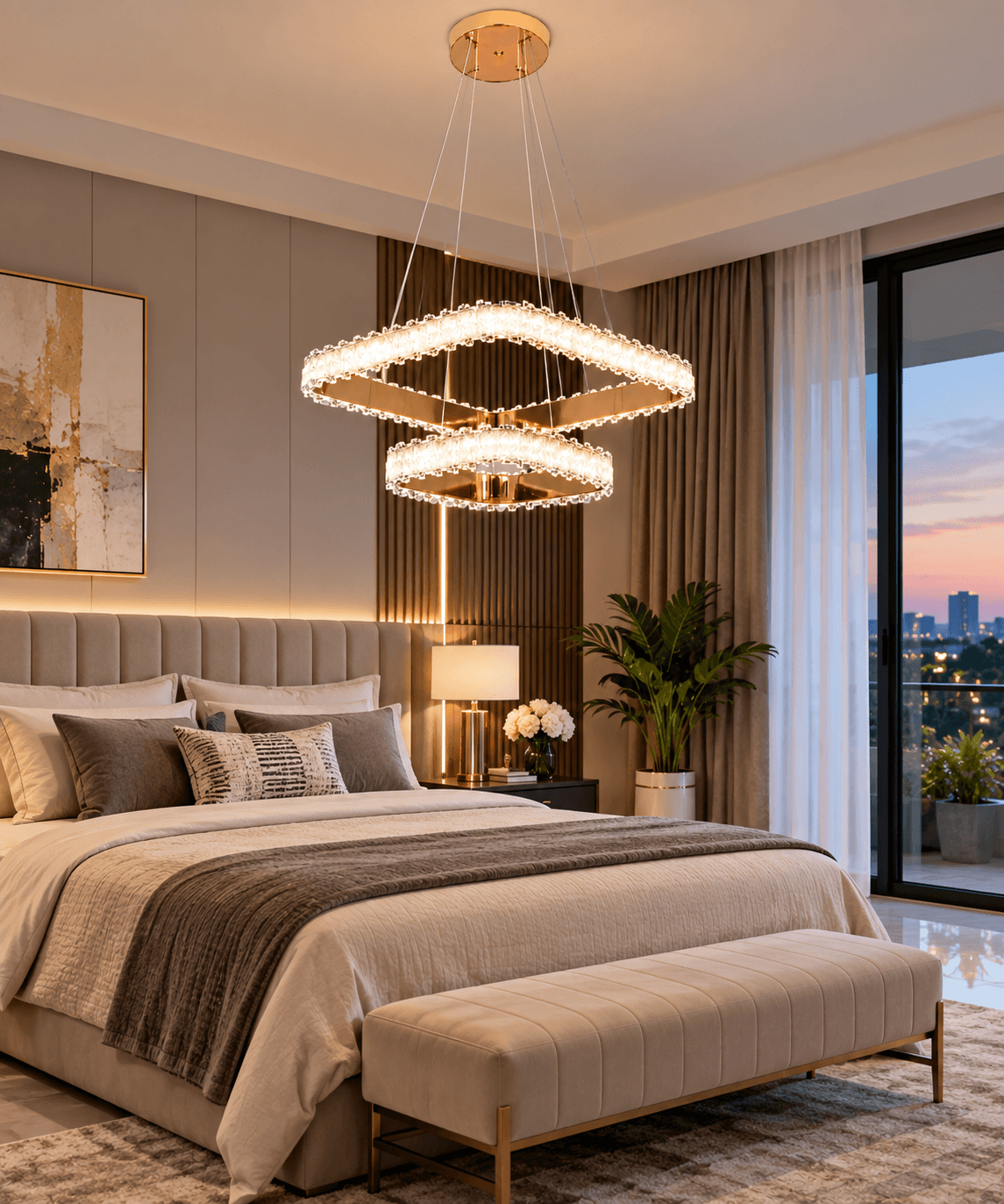 Geometric Crystal Chandelier product photo