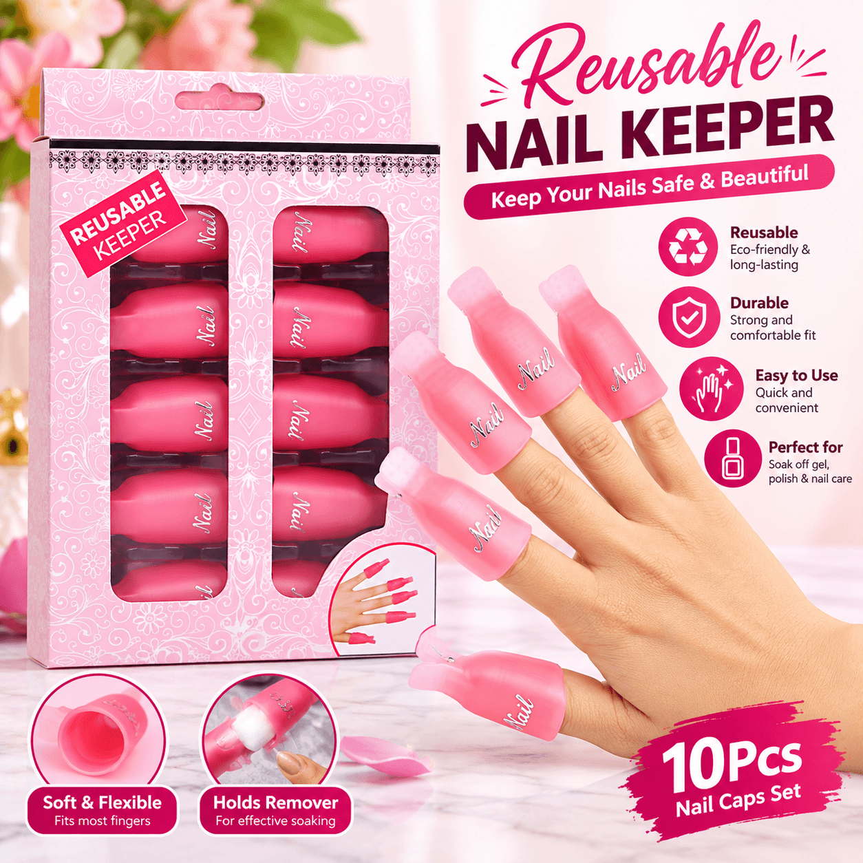 10piece nail remover cups product photo