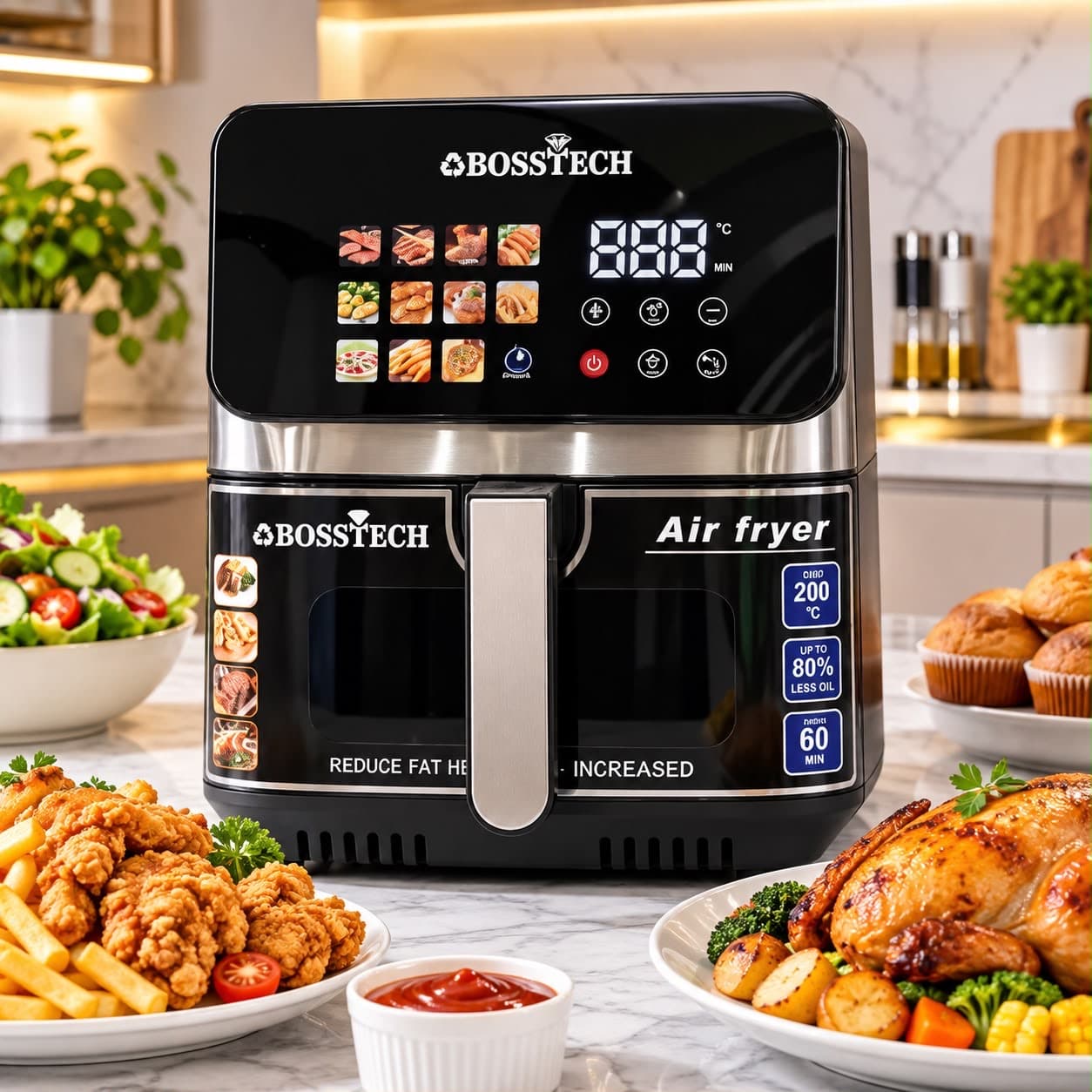 10L Bosstech Digital Air Fryer product photo