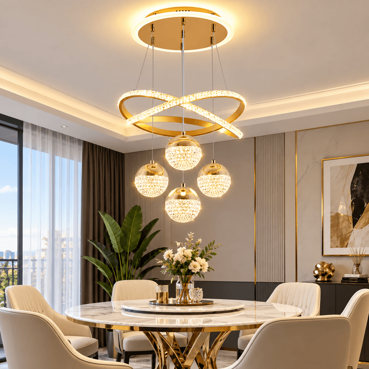 Roll Bulb Chandelier product photo