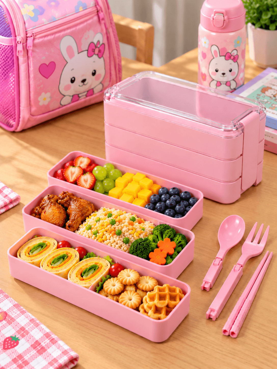 3 layer wheat lunch bowl product photo