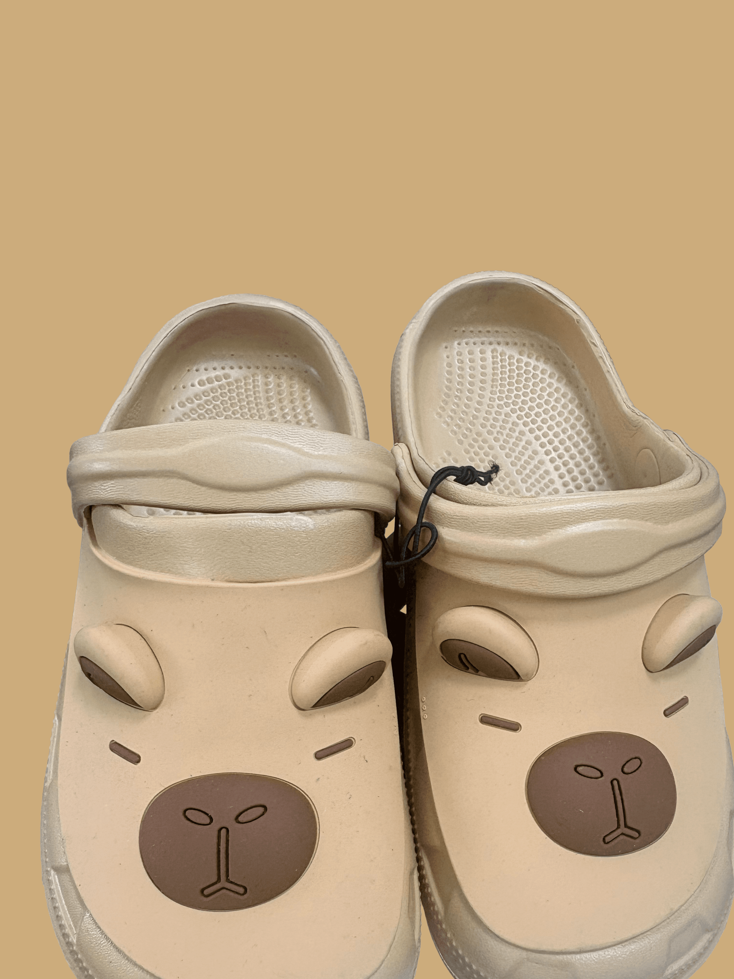 Kids' Beige Bear Face Clogs product photo