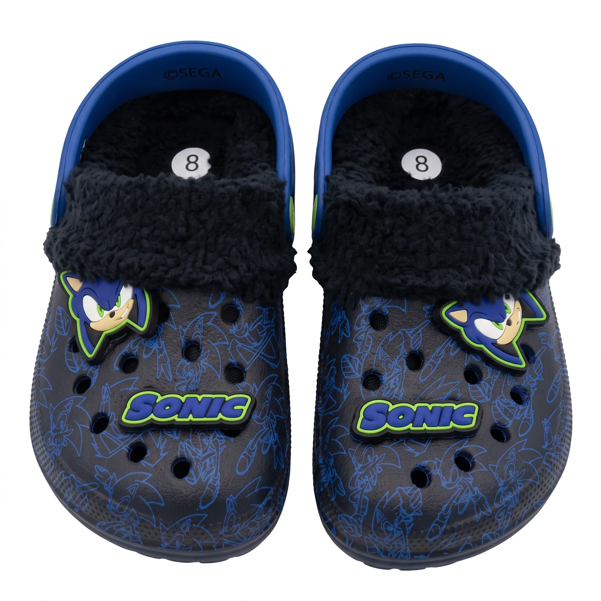 Kids’ Sonic the Hedgehog Fleece-Lined Winter Crocs product photo